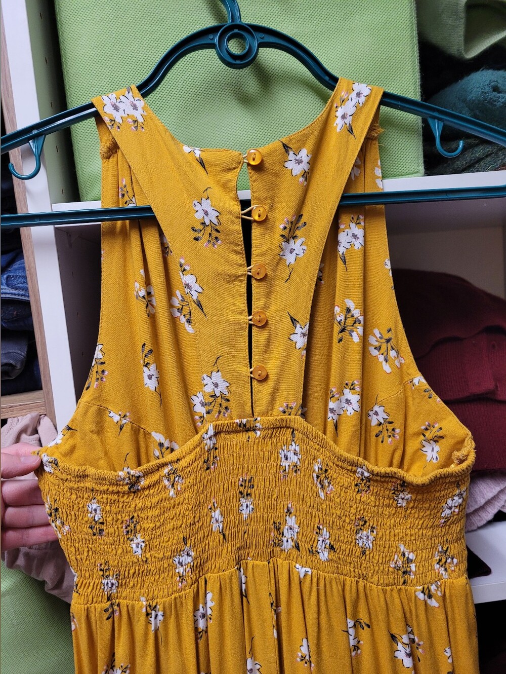 Floral Button-Back Maxi Sundress
